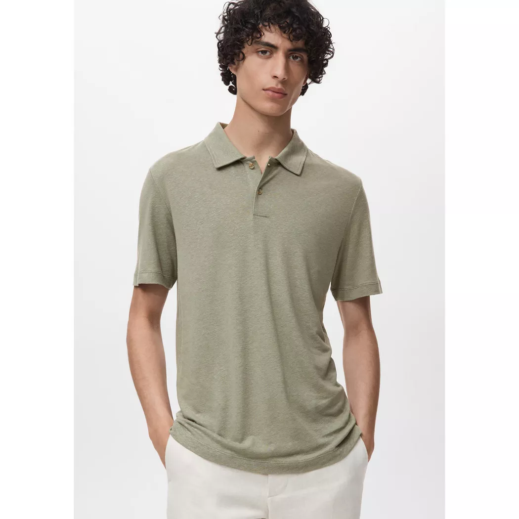 Mango Man - Poloshirt, kurzarm, für Herren, Grün, Größe L