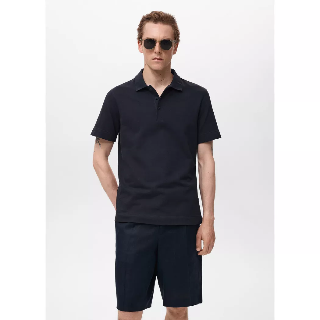 Mango Man - Poloshirt, kurzarm, für Herren, Marine, Größe M 2