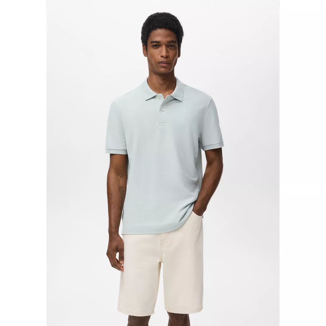 Mango Man - Poloshirt, kurzarm, für Herren, Hellblau, Größe XL