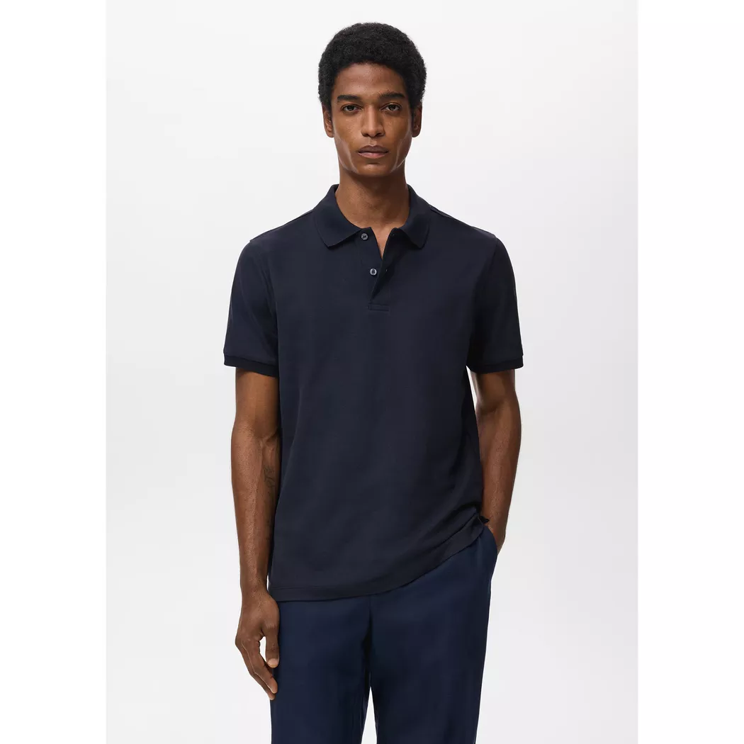 Mango Man - Poloshirt, kurzarm, für Herren, Marine, Größe XL