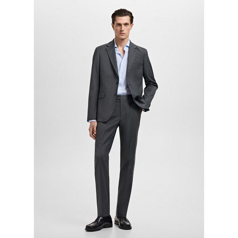 Mango Man Slim Fit Popeline Langarmhemd  