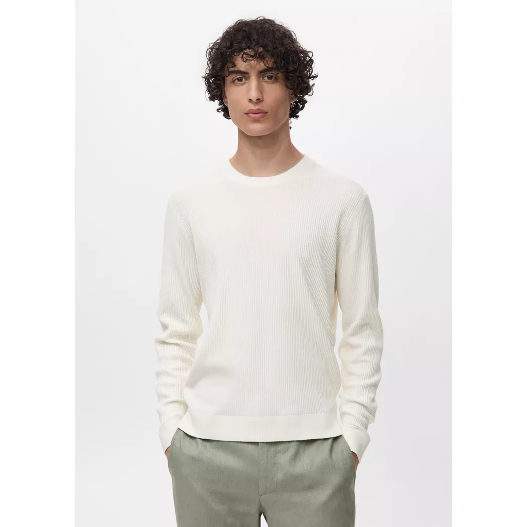 Mango Man - Pullover, für Herren, Ecru, Größe S