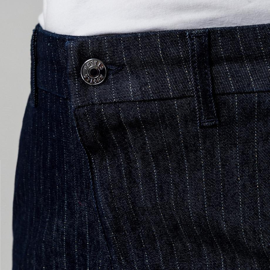 ANGELS LIBERTA TU CHIC Jeans A Righe Gessate Straight Fit  