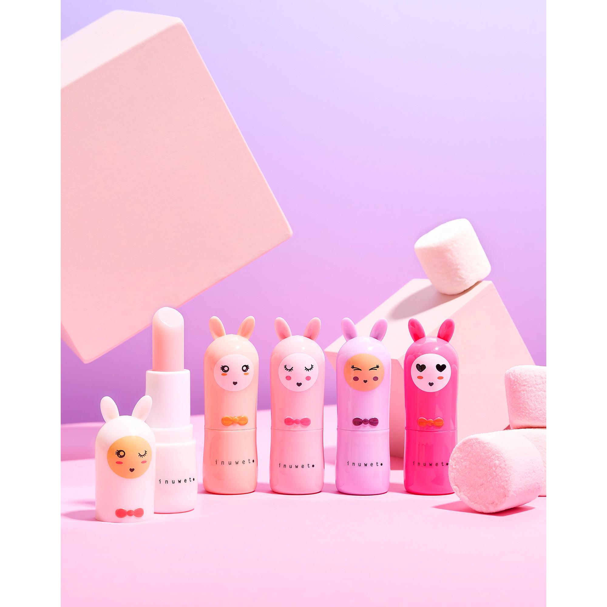 inuwet  Balsamo labbra vegano idratante al profumo di zucchero filato 