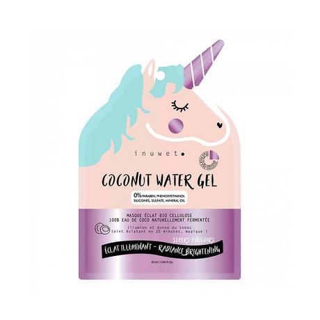 inuwet  masque licorne visage eclat bio cellulose 100% eau de coco biodegradable 