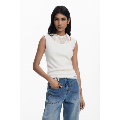 Desigual T-shirt sans manches effet superposé  