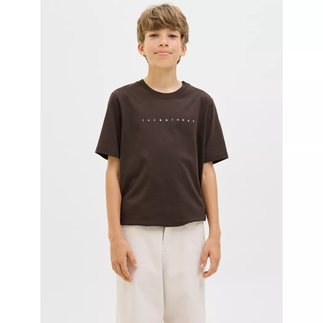 Jack & Jones Junior - T-Shirt, kurzarm, 140, Braun