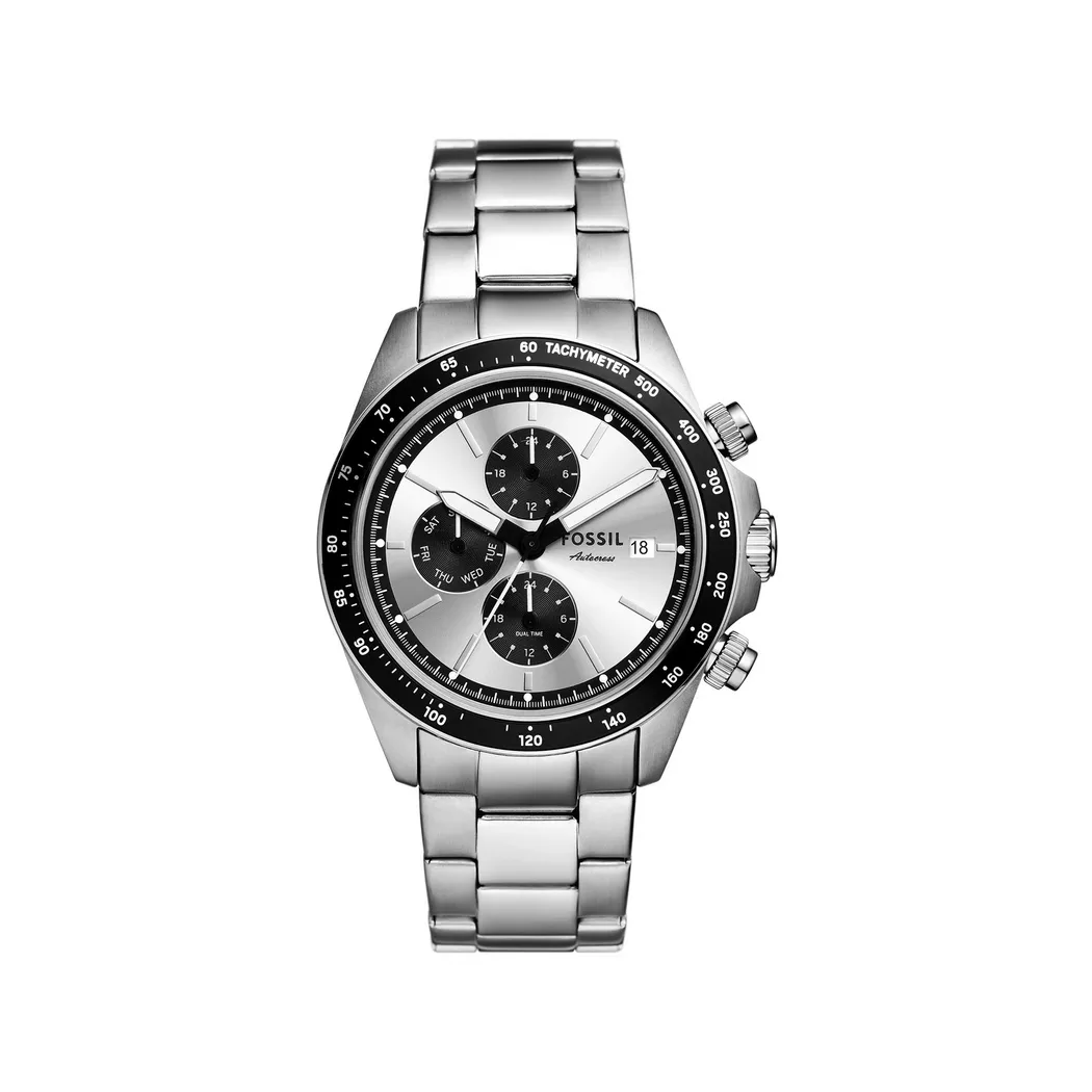 Fossil Autocross Chronograph Watch Silver 42mm