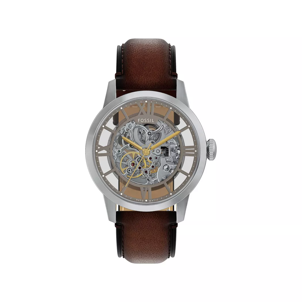 Fossil - Automatikuhr, Townsman, 44mm, Braun 2