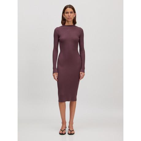 EDITED Robe Midi Col Montant Nervurée  