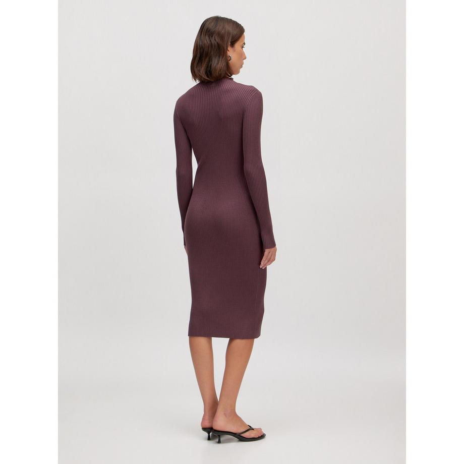 EDITED Robe Midi Col Montant Nervurée  