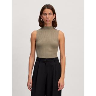 EDITED Ärmelloses Slim Fit Stehkragen Top  