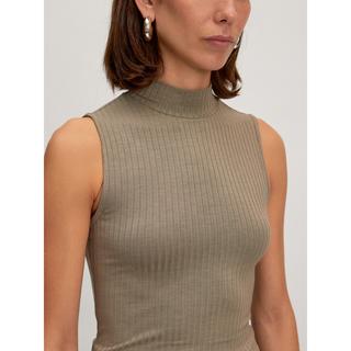 EDITED Ärmelloses Slim Fit Stehkragen Top  