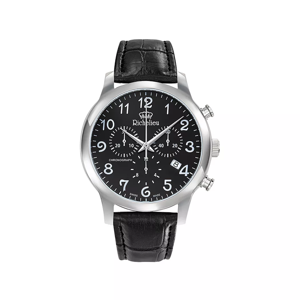 Richelieu - Chronograph Uhr, Sport, 41mm, Black