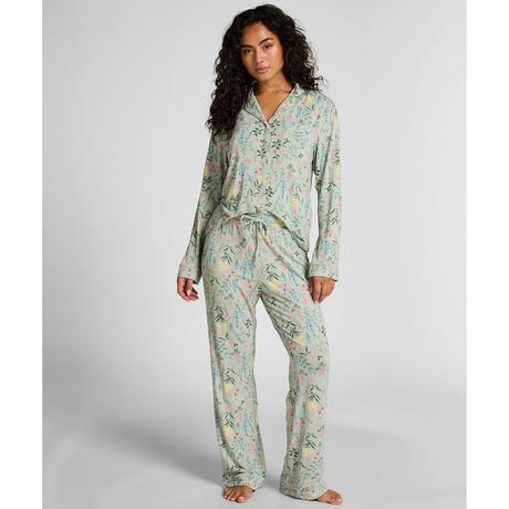 Hunkemöller Langarm Pyjama Oberteil mit Blumenmuster  