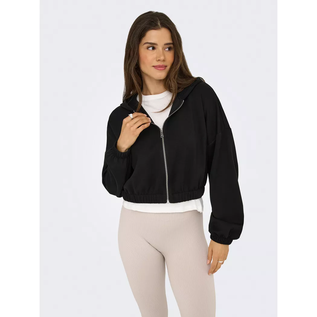 Only Lingerie - Sweatjacke mit Kapuze, für Damen, Black, Größe XS