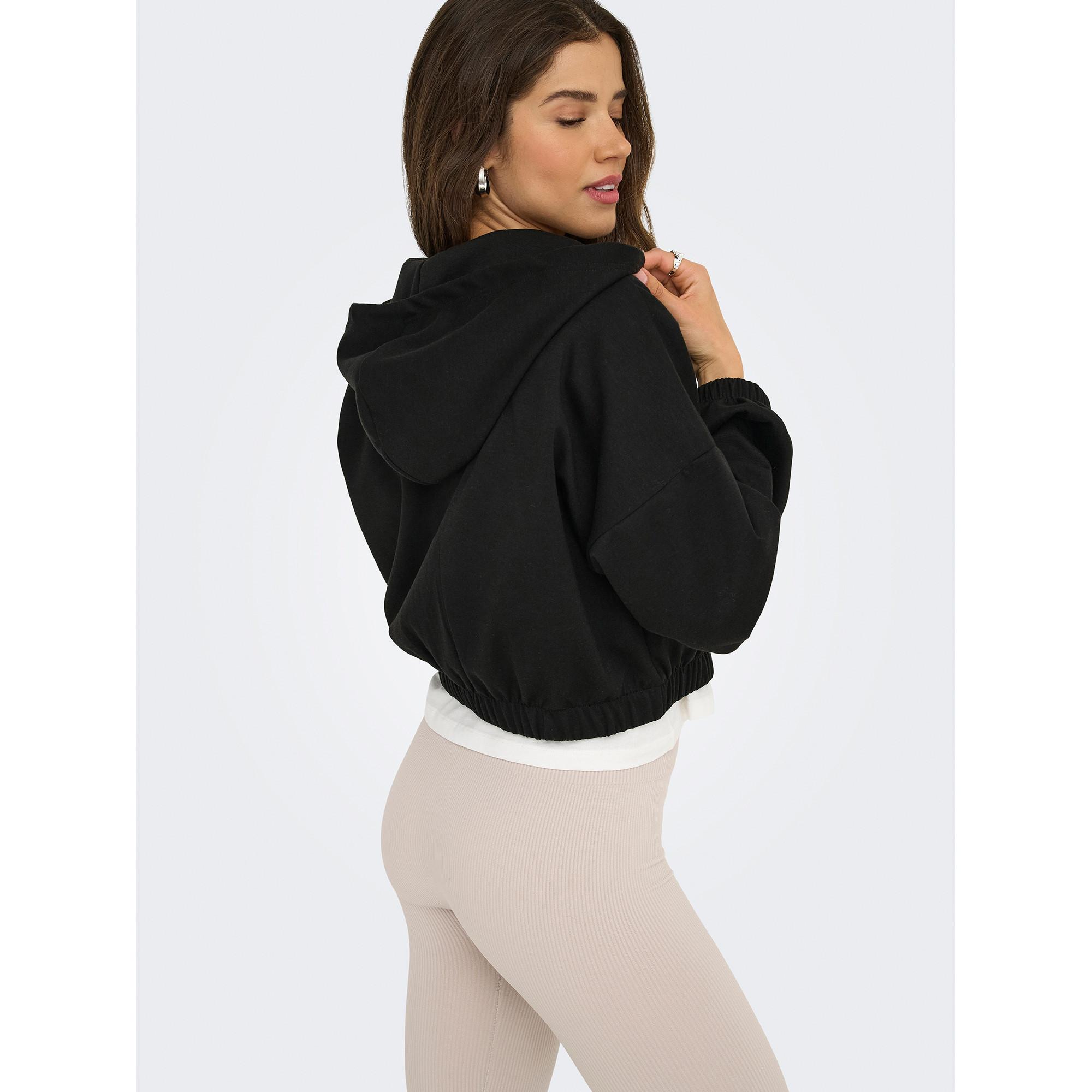 Only Lingerie SCARLET L/S ELASTIC ZIP Kapuzen Sweatjacke  