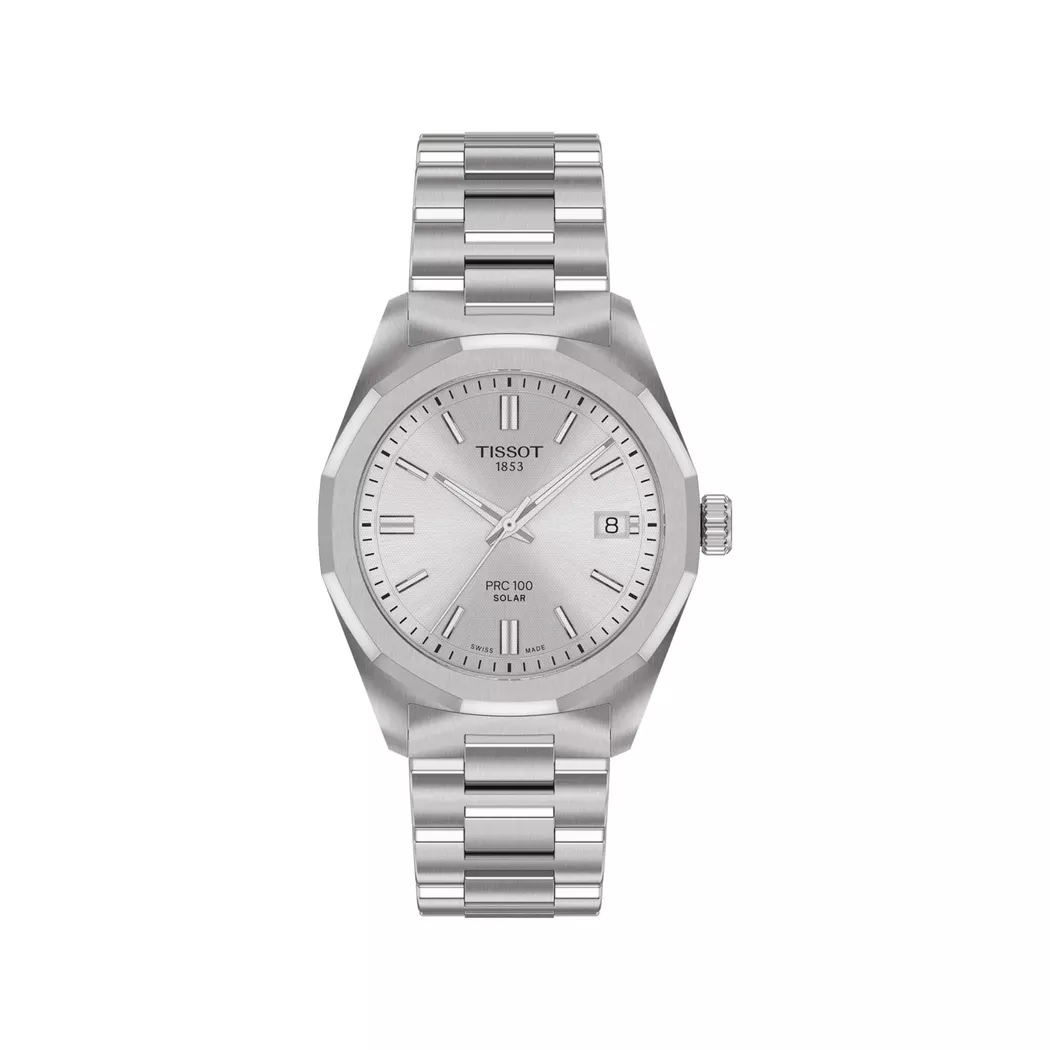 Tissot PRC 100 Solar Uhr Silber 34mm 2