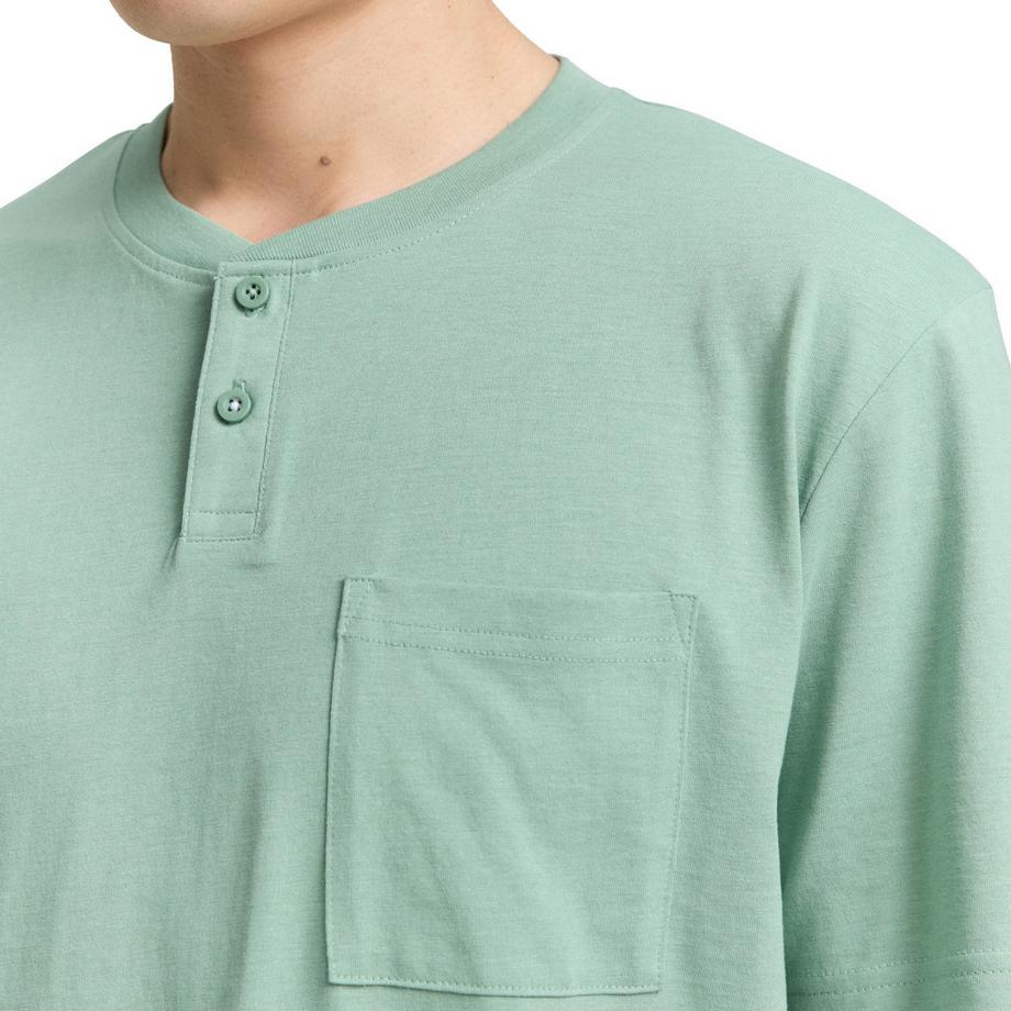 TOM TAILOR Henley Kurzarm Shirt mit Brusttasche  