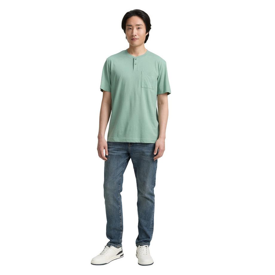 TOM TAILOR Henley Kurzarm Shirt mit Brusttasche  