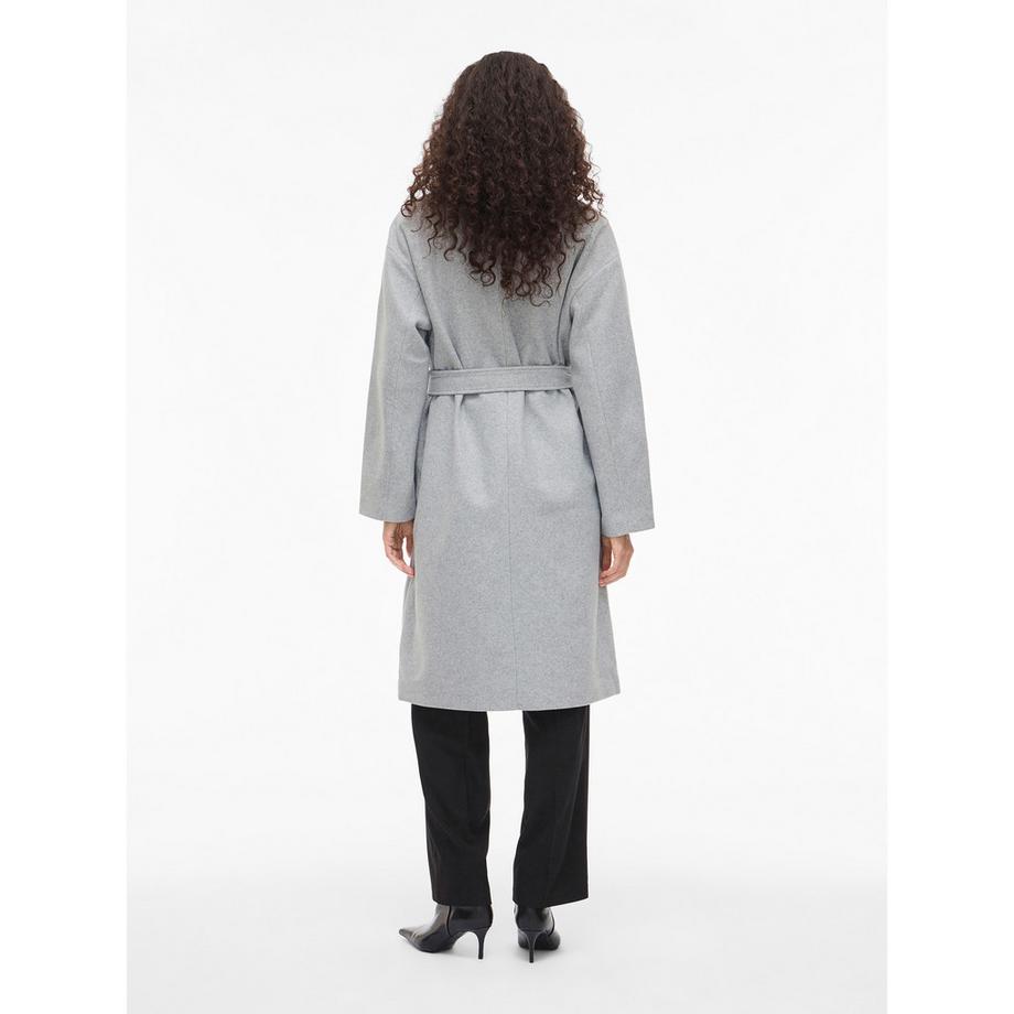 VILA Langarm Mantel mit Gürtel  