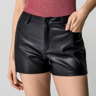 Manor Woman Pantaloncini Ecopelle Slim Fit  