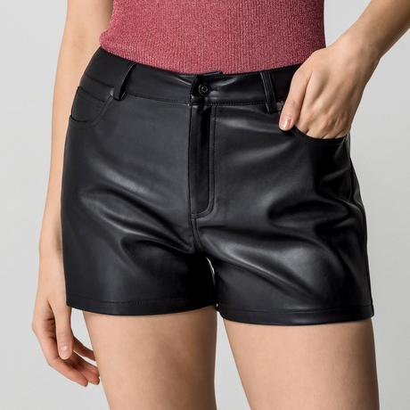 Manor Woman Pantaloncini Ecopelle Slim Fit  