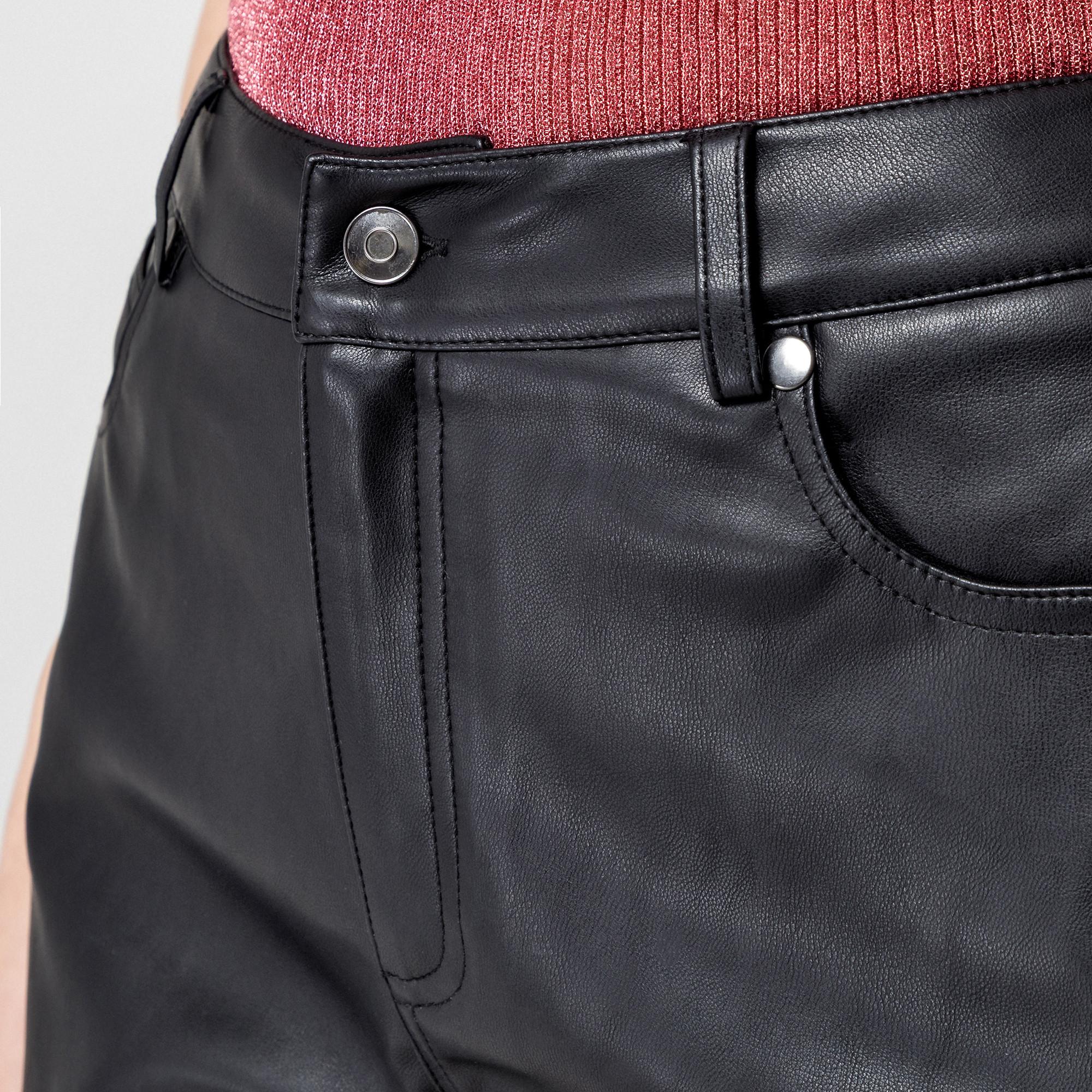 Manor Woman Pantaloncini Ecopelle Slim Fit  