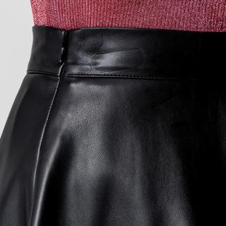 Manor Woman Faux Leder Flared Minirock  