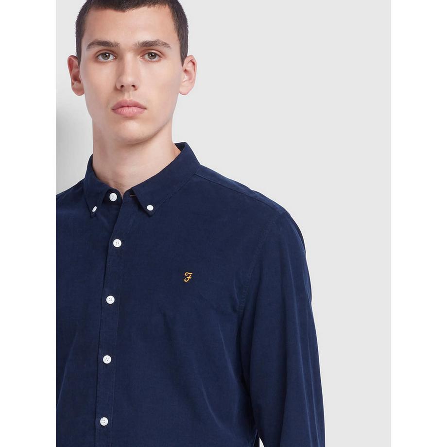 FARAH Fontella Cord Chemise Manches Longues Col Boutonné  