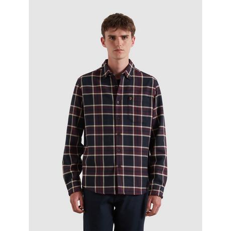 FARAH Camicia a Quadri Maniche Lunghe Regular Fit  