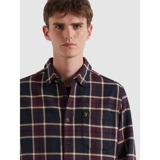 FARAH Camicia a Quadri Maniche Lunghe Regular Fit  