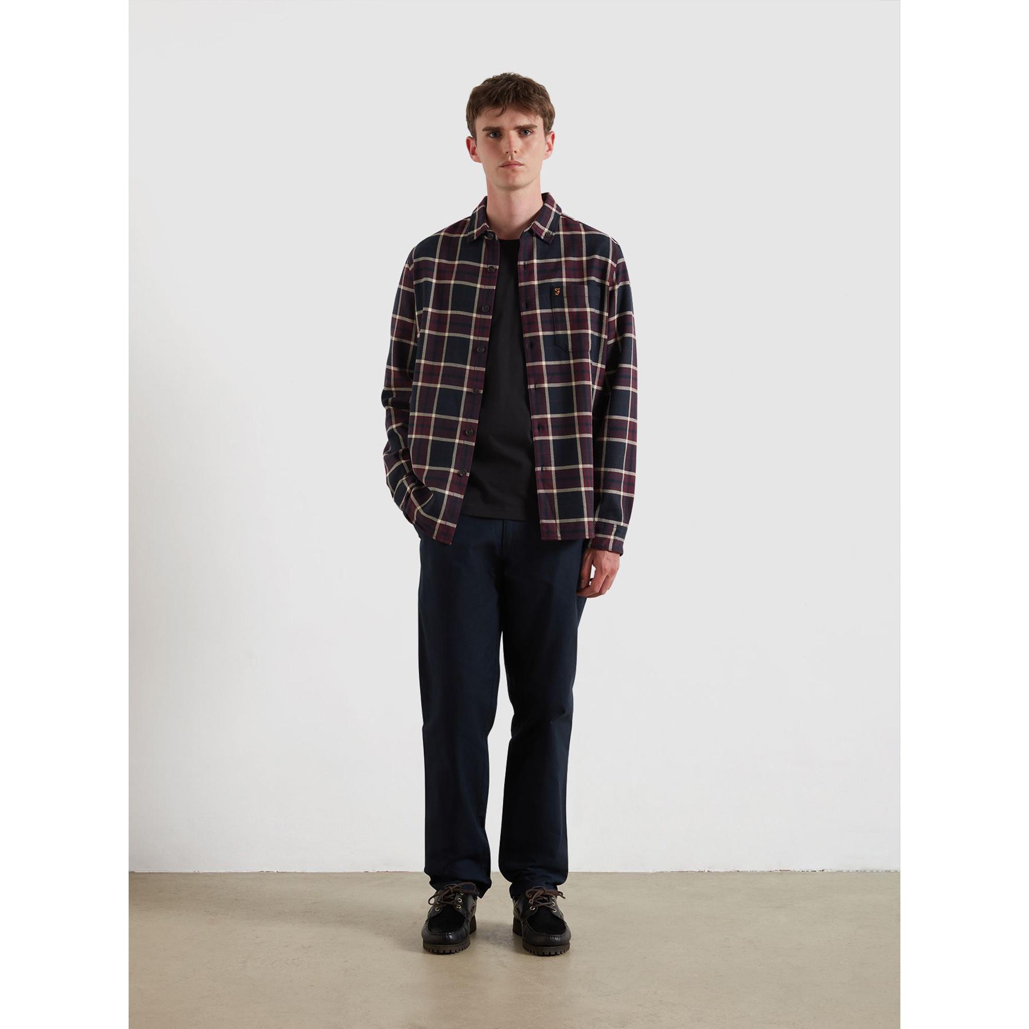 FARAH Camicia a Quadri Maniche Lunghe Regular Fit  