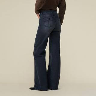 Lois Jeans Donatella Black Flared High Waist Jeans  