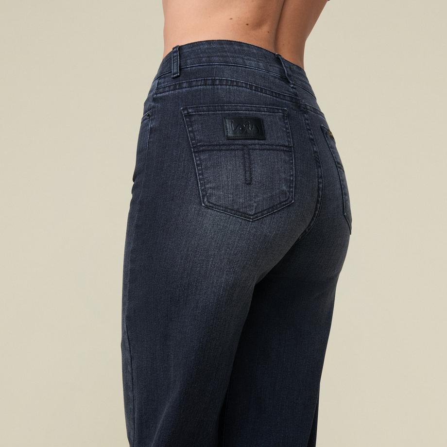 Lois Jeans Donatella Black Flared High Waist Jeans  