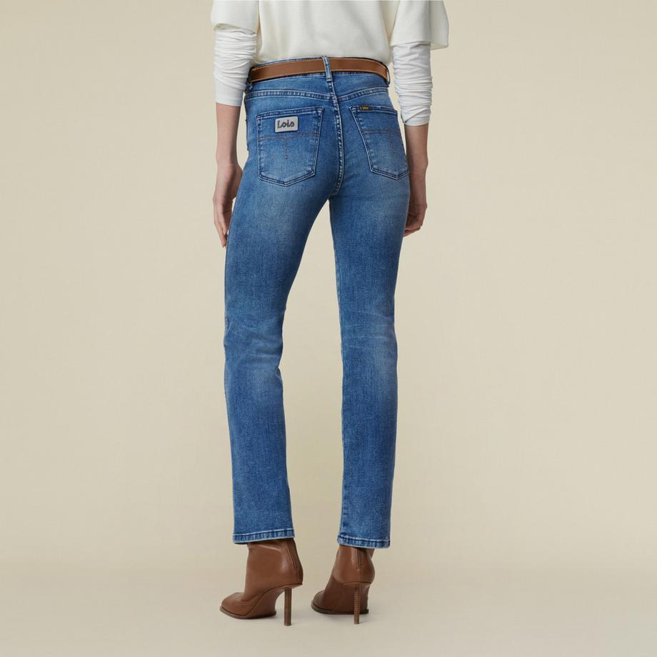 Lois Jeans Malena-F Re Ram Cobalt Jean Taille Haute Coupe Droite  