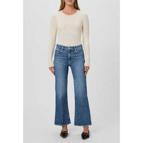 PAIGE Leenah Cropped Wide Leg Jeans  