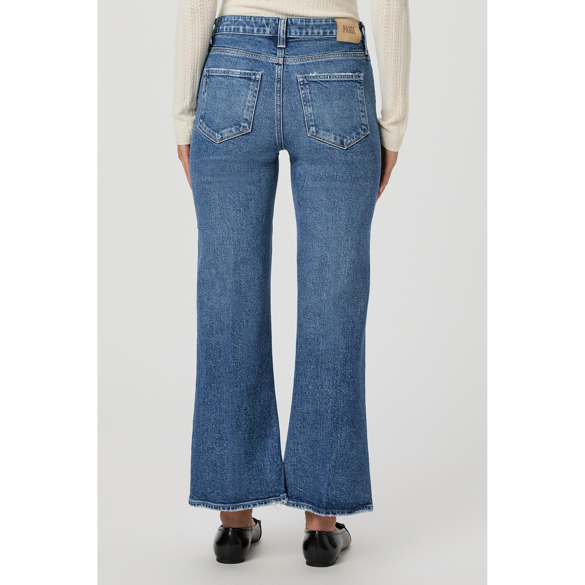 PAIGE Leenah Cropped Wide Leg Jeans  