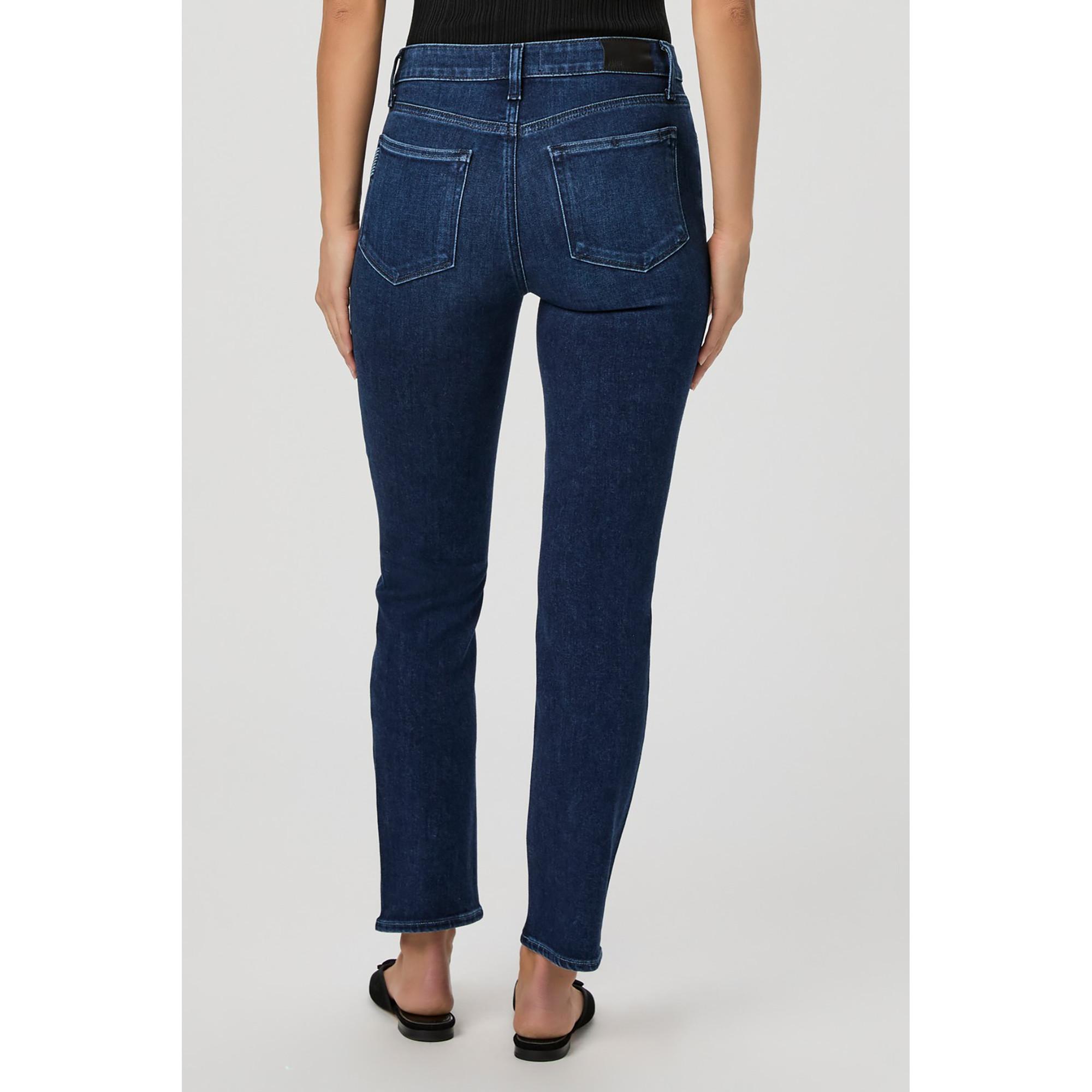 PAIGE Straight Leg High Rise Jeans  