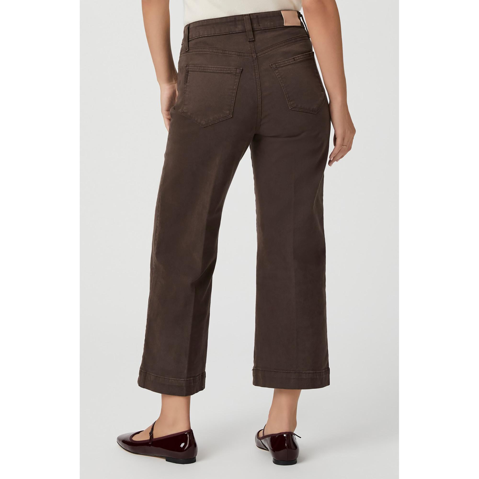 PAIGE Anessa Mid Rise Knöchellange Wide Leg Jeans  