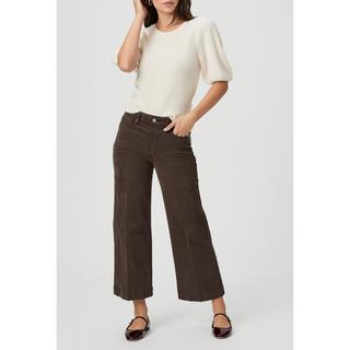 PAIGE Anessa Mid Rise Knöchellange Wide Leg Jeans  