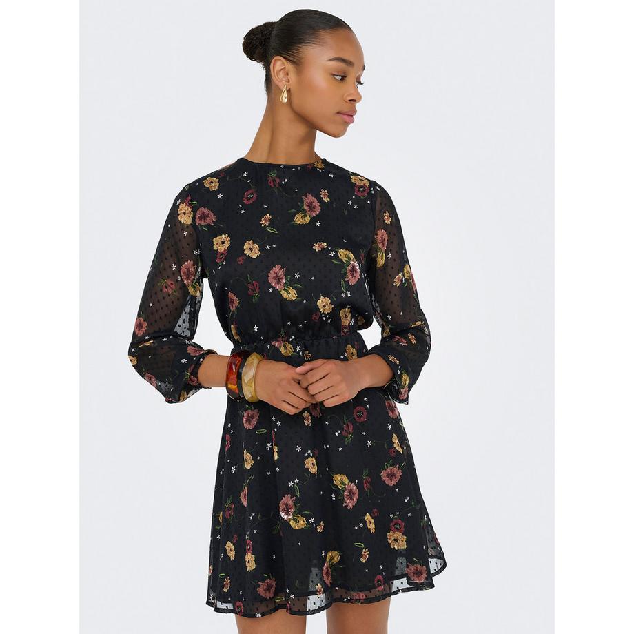 ONLY Robe Mini Manches Longues à Motif Floral  