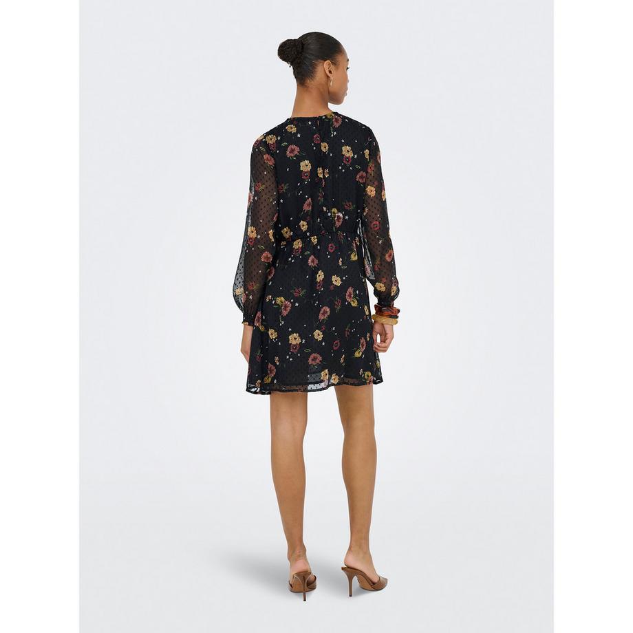 ONLY Robe Mini Manches Longues à Motif Floral  