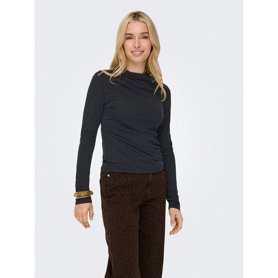 ONLY Top Maniche Lunghe Collo a Drappeggio  