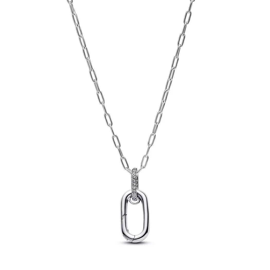 Pandora Silver Openable Link Pendant Necklace