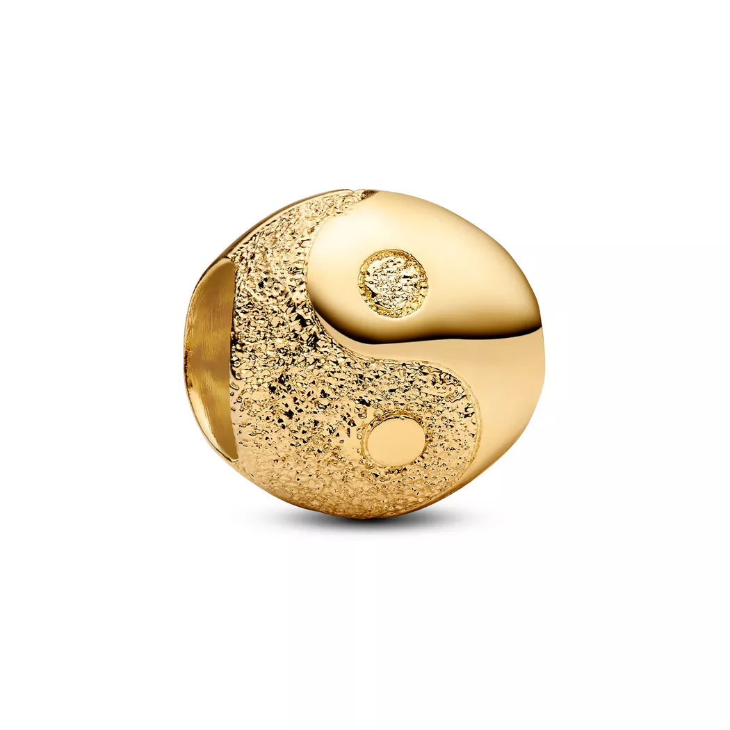 Pandora Gold Textured Yin and Yang Mini Charm