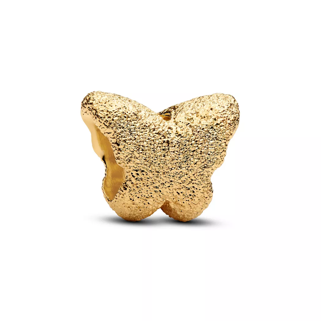 Pandora Gold Textured Butterfly Mini Charm