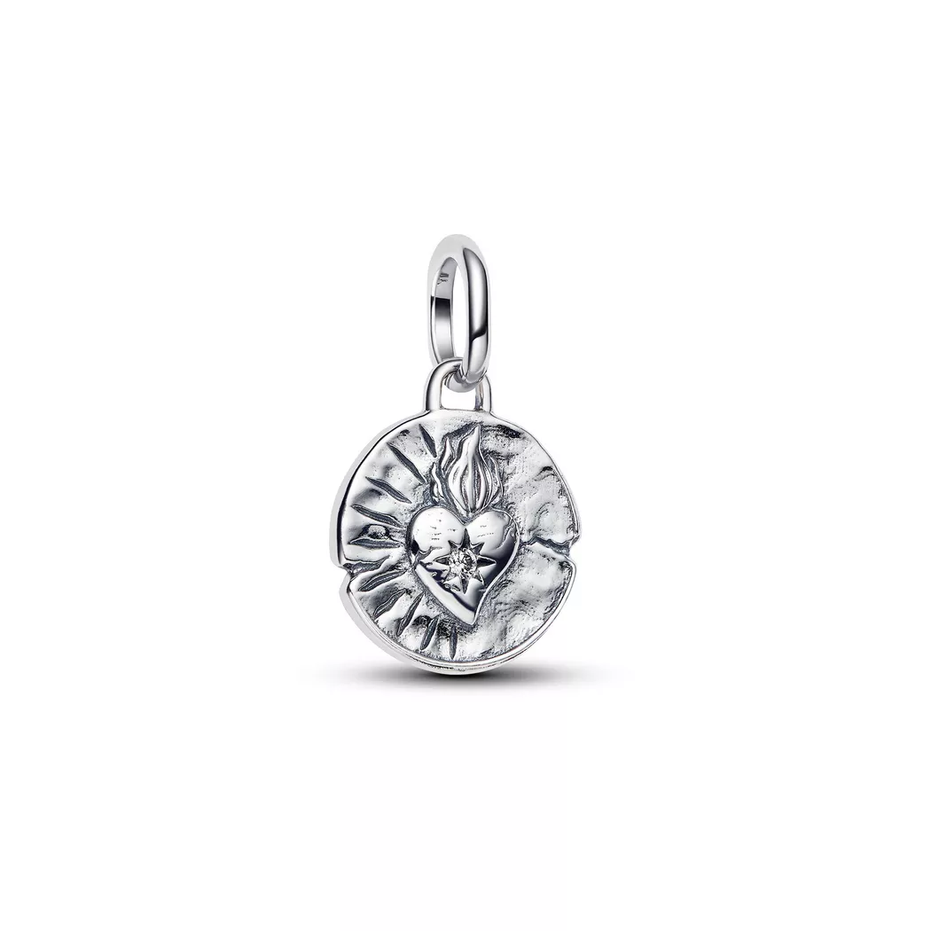 Pandora Silver Heart Medallion Charm
