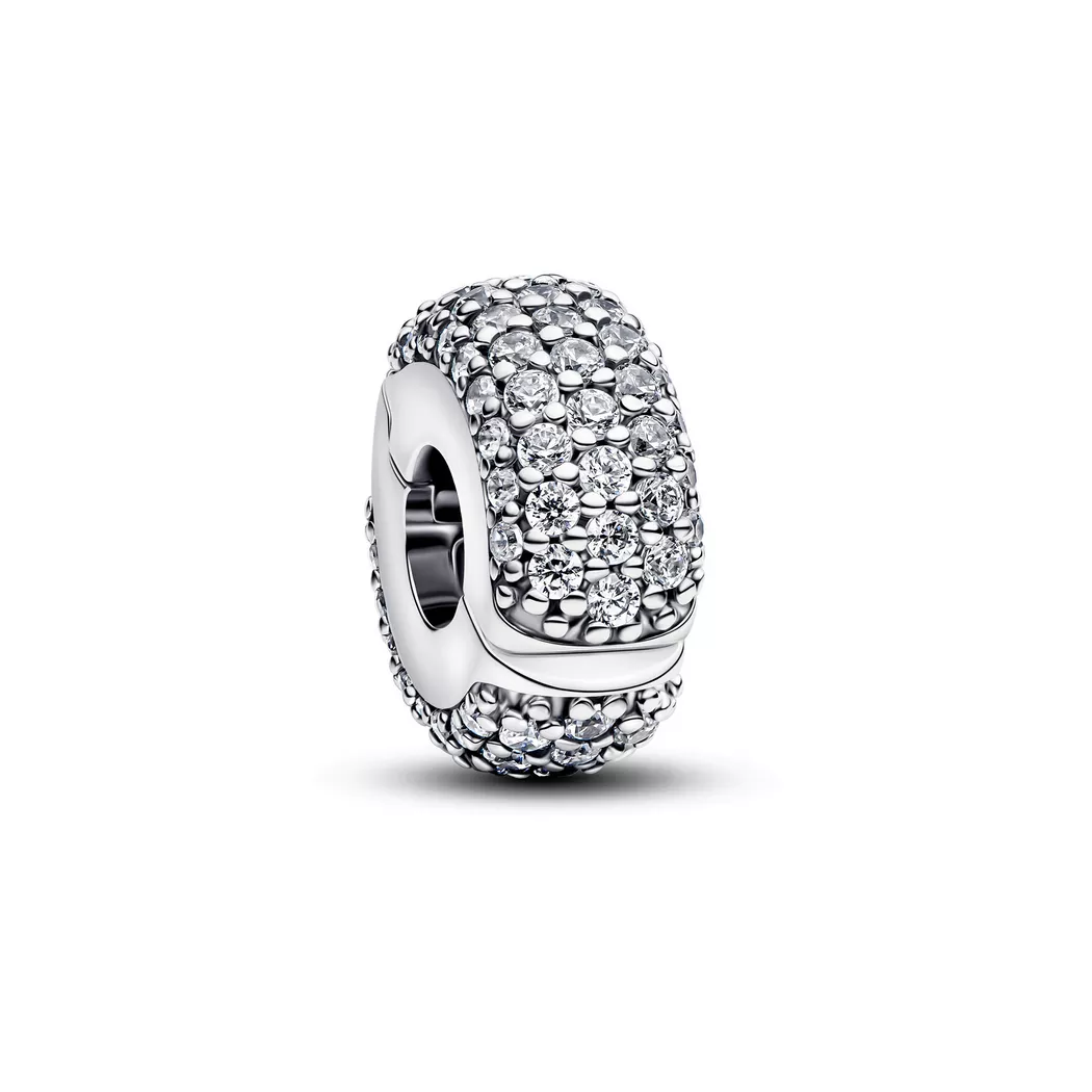 Pandora Silver Pavé Clip Charm