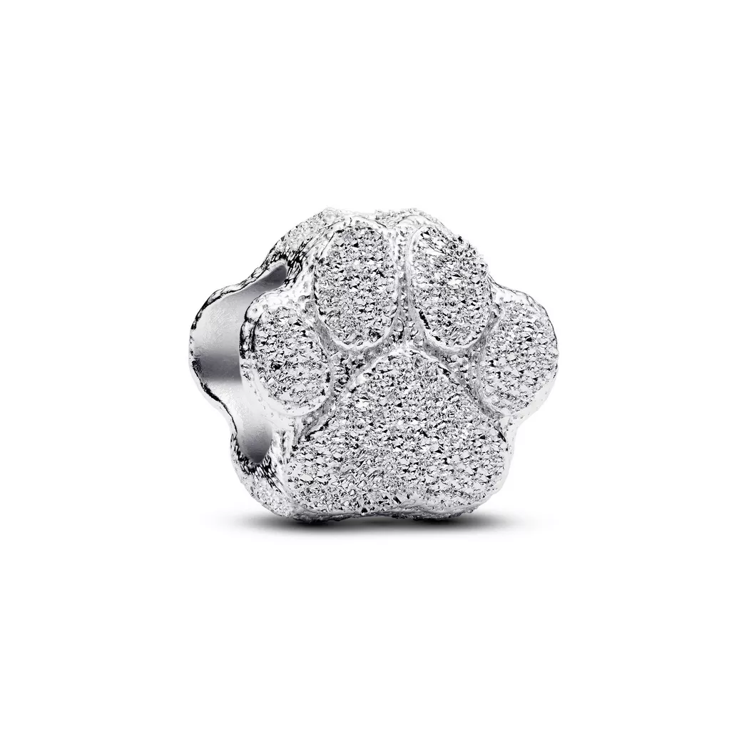 Pandora Silver Textured Paw Mini Charm